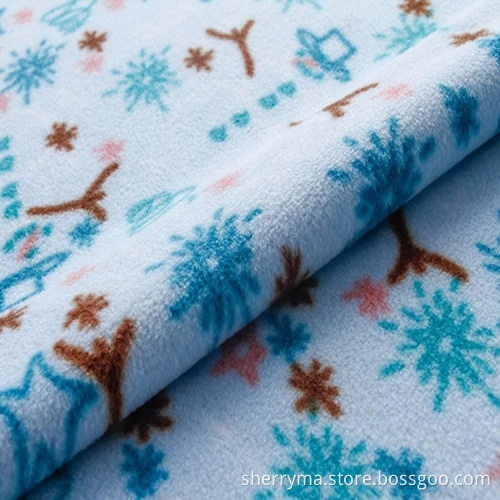 new products artistic Polar Fleece weft polyester printed knitted fabric